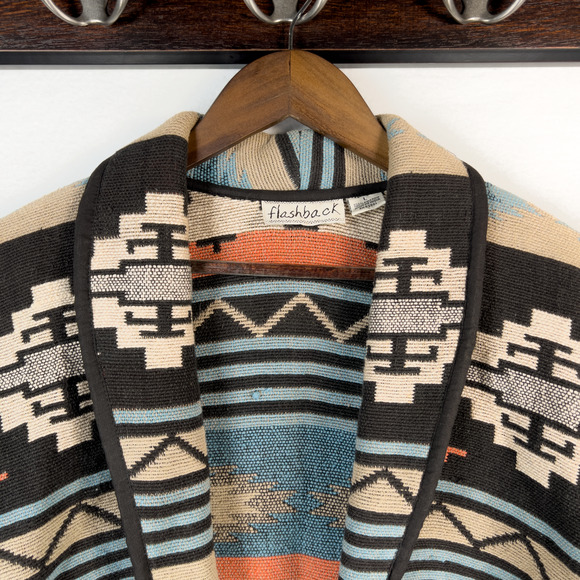 Vintage Flashback Aztec Western Ranch Jacket Cardigan Cowgirl Size Large - Picture 3 of 6